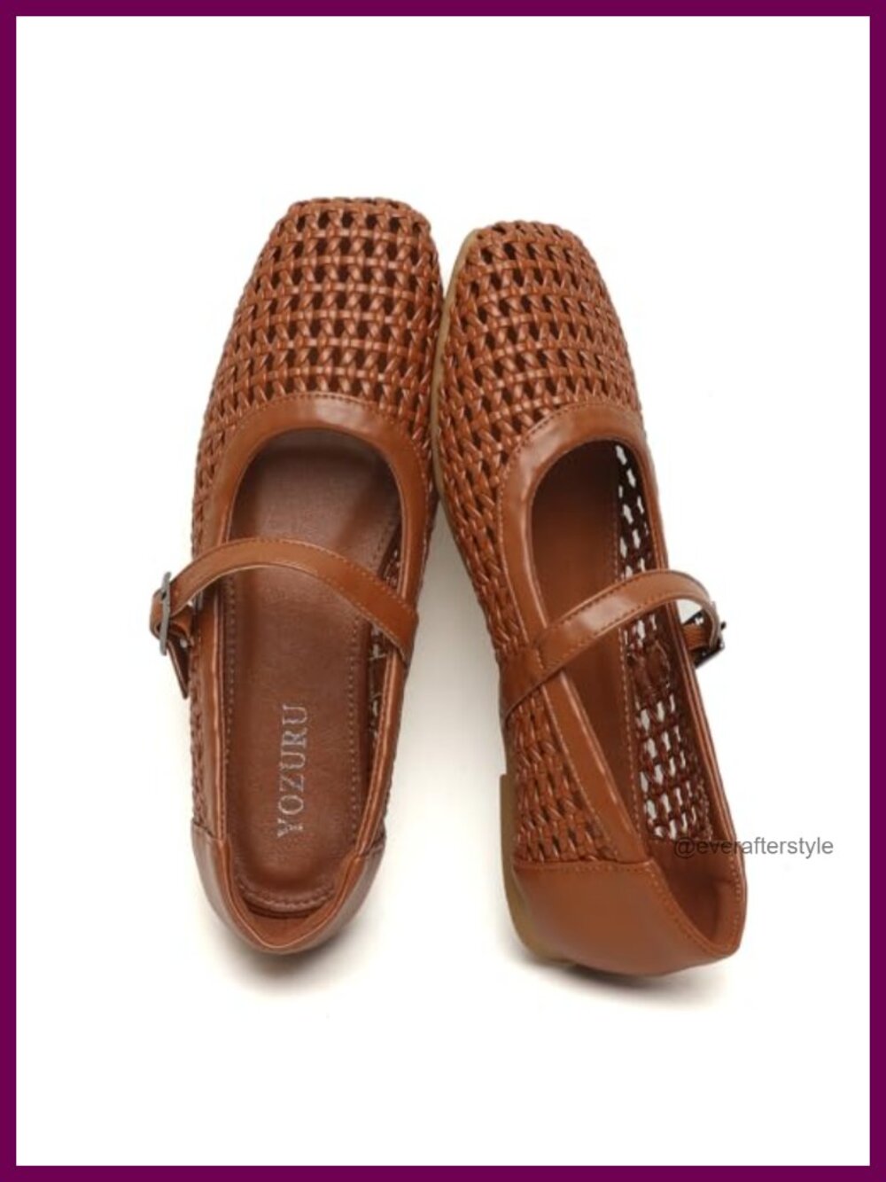 Woven Ballet Flats Womens Comfortable Dressy Mesh Mary Jane Shoes with